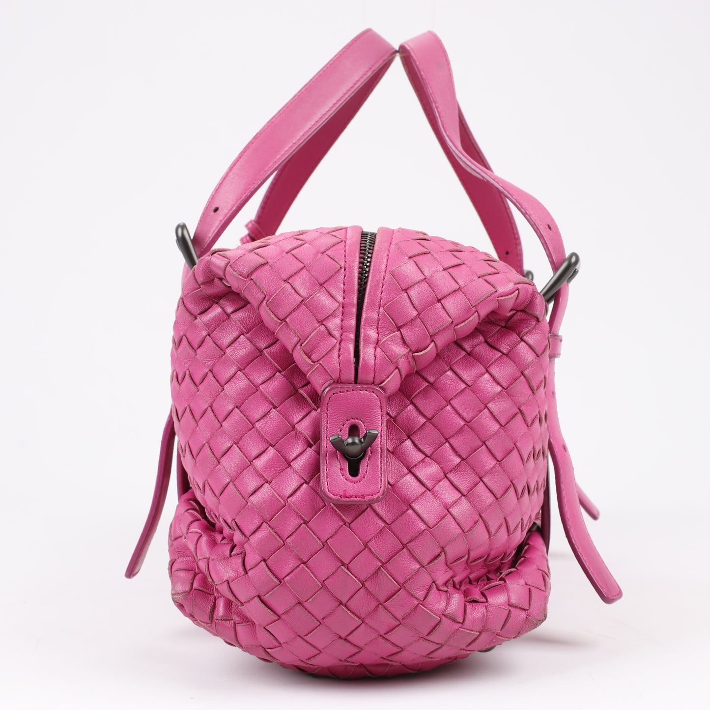 BOTTEGA VENETA Intrecciato Leather Handbag in Pink