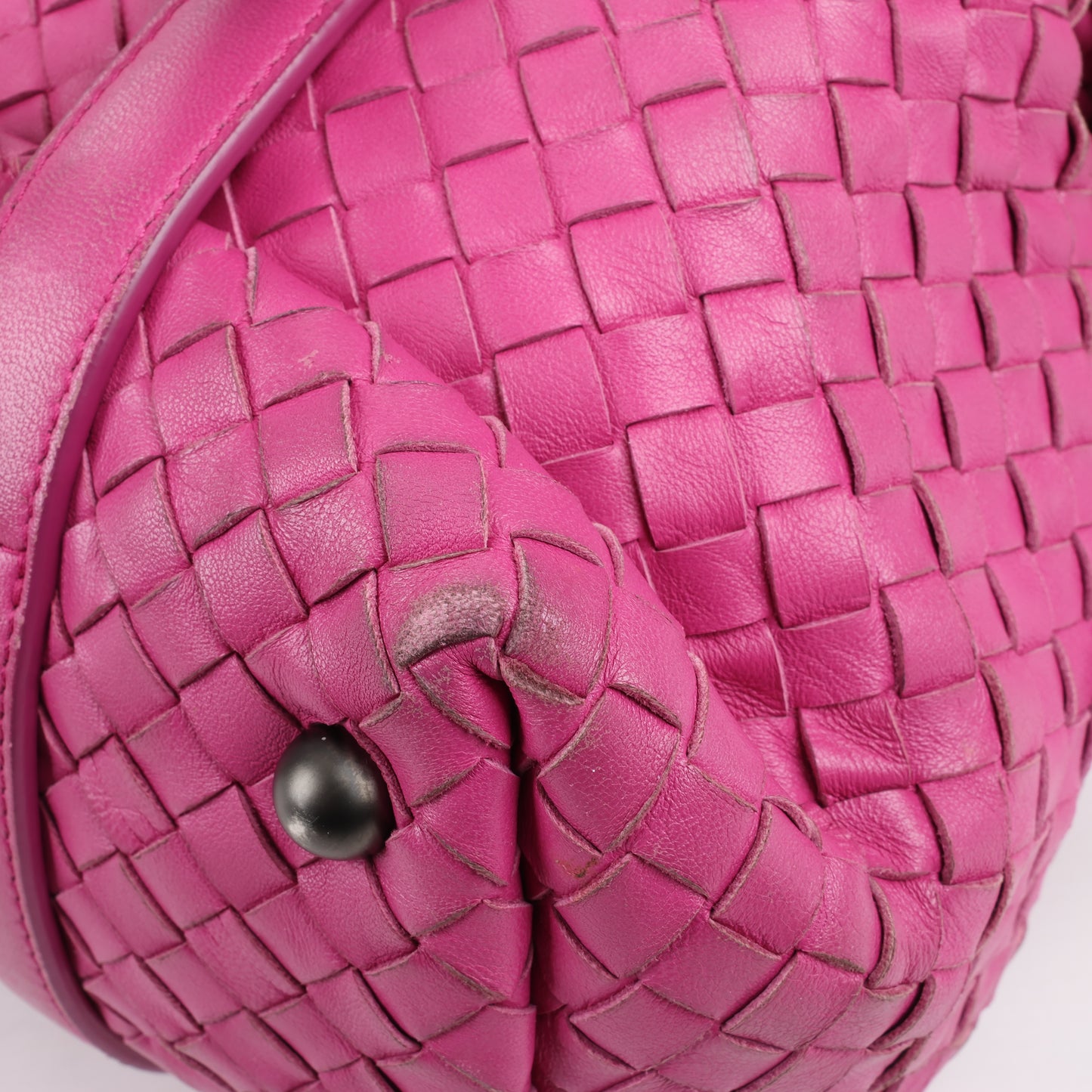 BOTTEGA VENETA Intrecciato Leather Handbag in Pink
