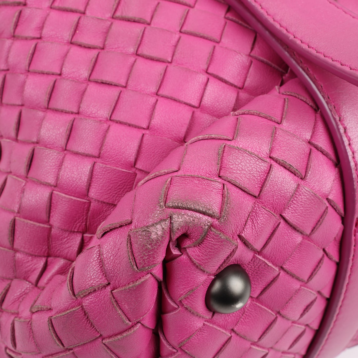 BOTTEGA VENETA Intrecciato Leather Handbag in Pink