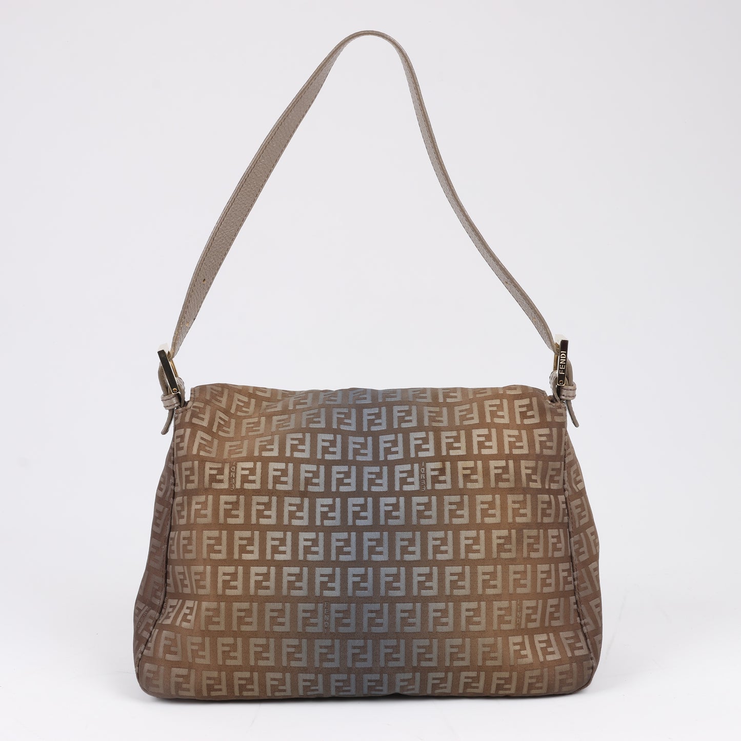 FENDI Zucchino Mamma Baguette Canvas & Leder One Shoulder Tasche in Braun 8BR001