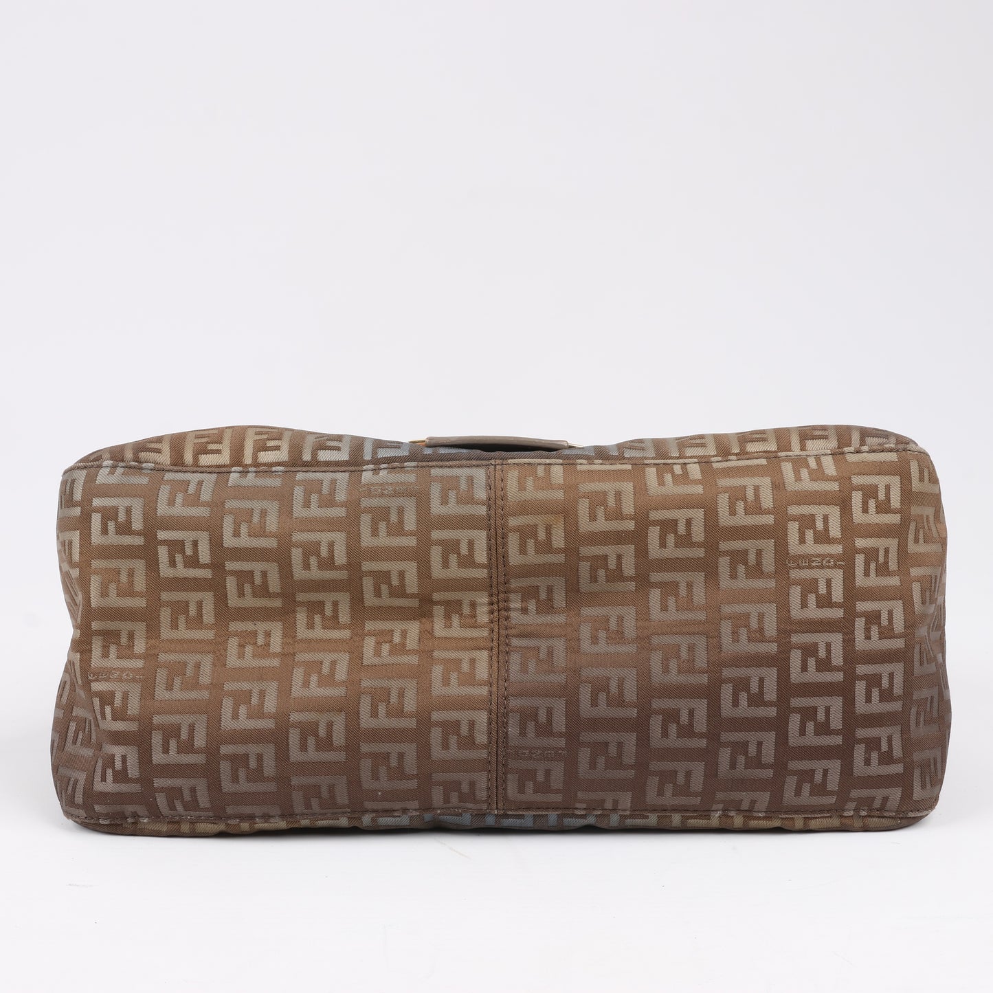 FENDI Zucchino Mamma Baguette Canvas & Leder One Shoulder Tasche in Braun 8BR001