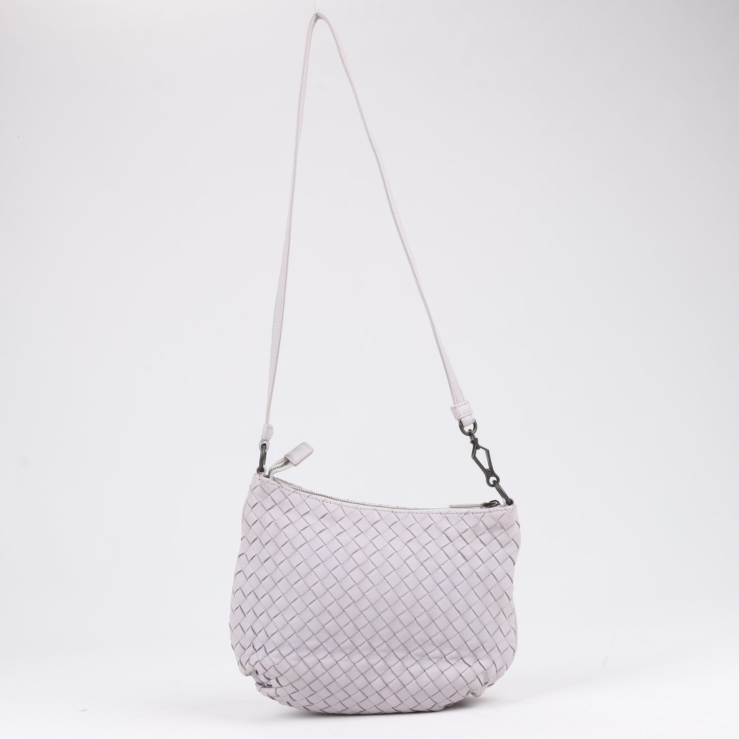 Bottega Veneta Intrecciato Leather Shoulder Bag in Light Purple