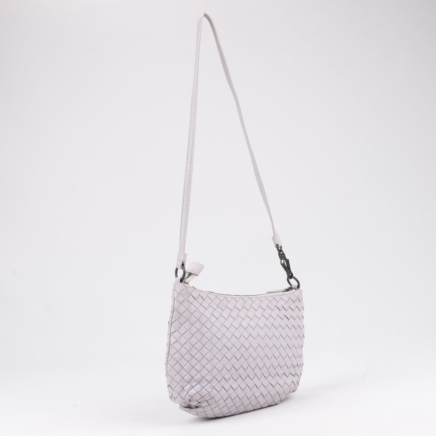 Bottega Veneta Intrecciato Leather Shoulder Bag in Light Purple
