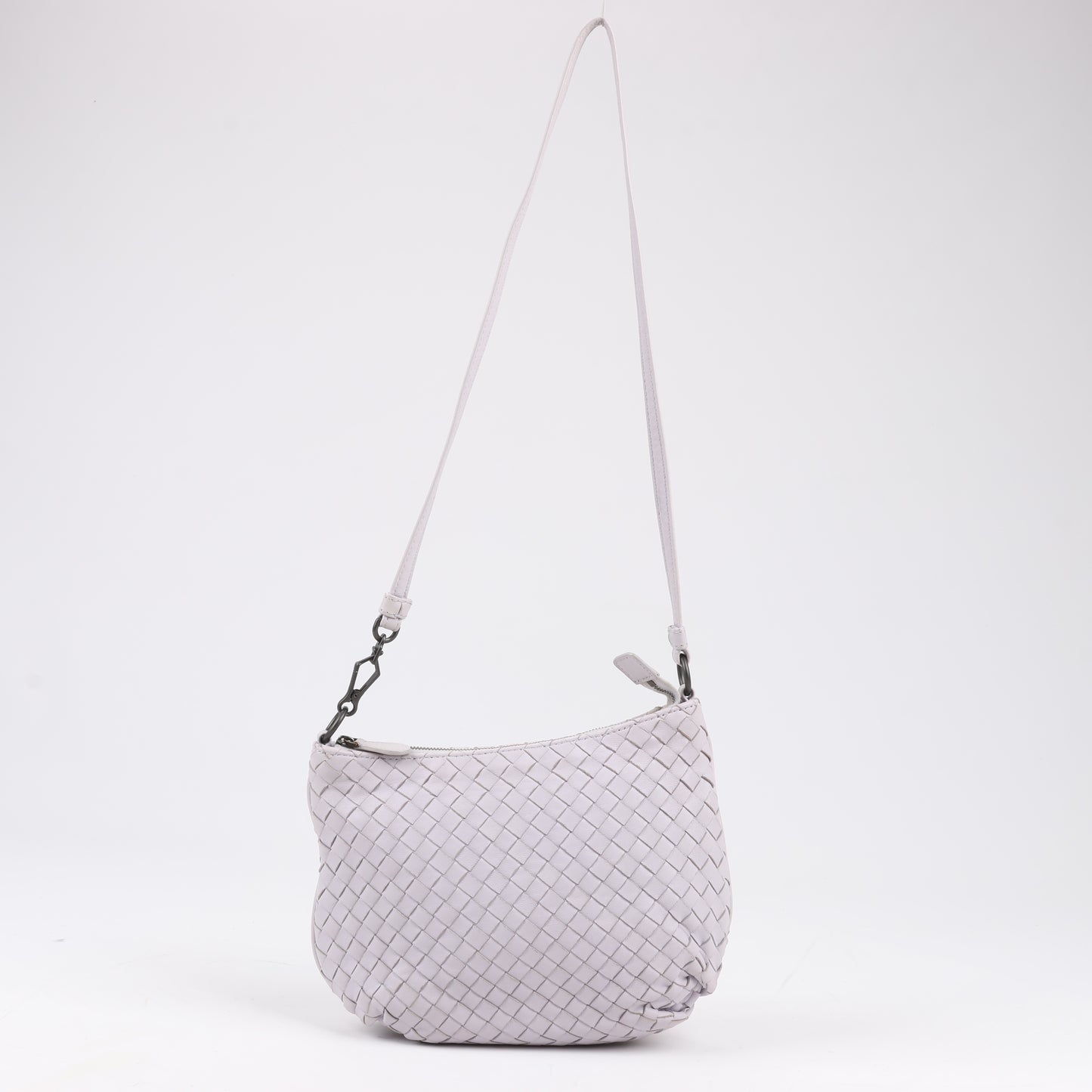 Bottega Veneta Intrecciato Leather Shoulder Bag in Light Purple
