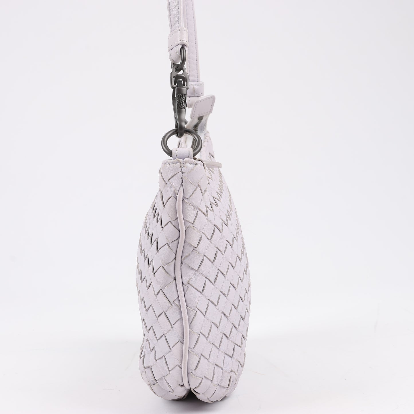 Bottega Veneta Intrecciato Leather Shoulder Bag in Light Purple