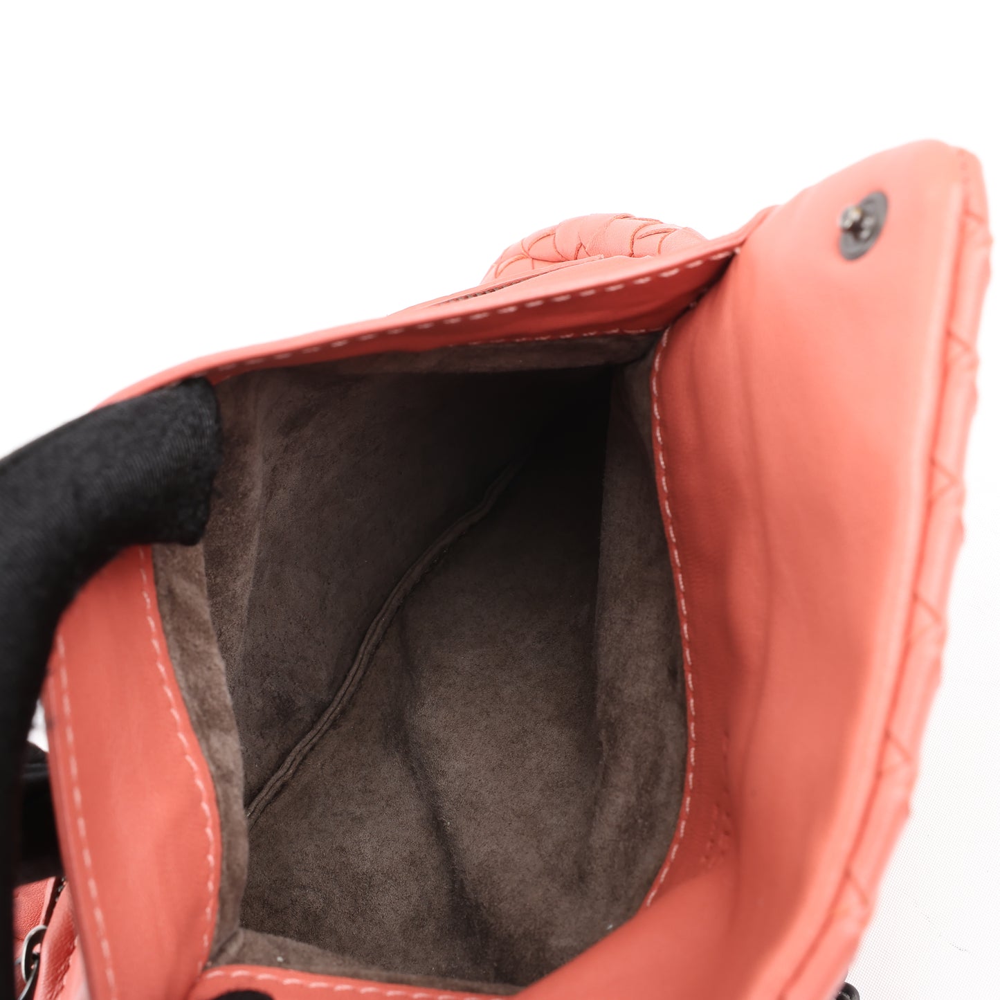 BOTTEGA VENETA Intrecciato Leather Chain Shoulder Bag in Pink