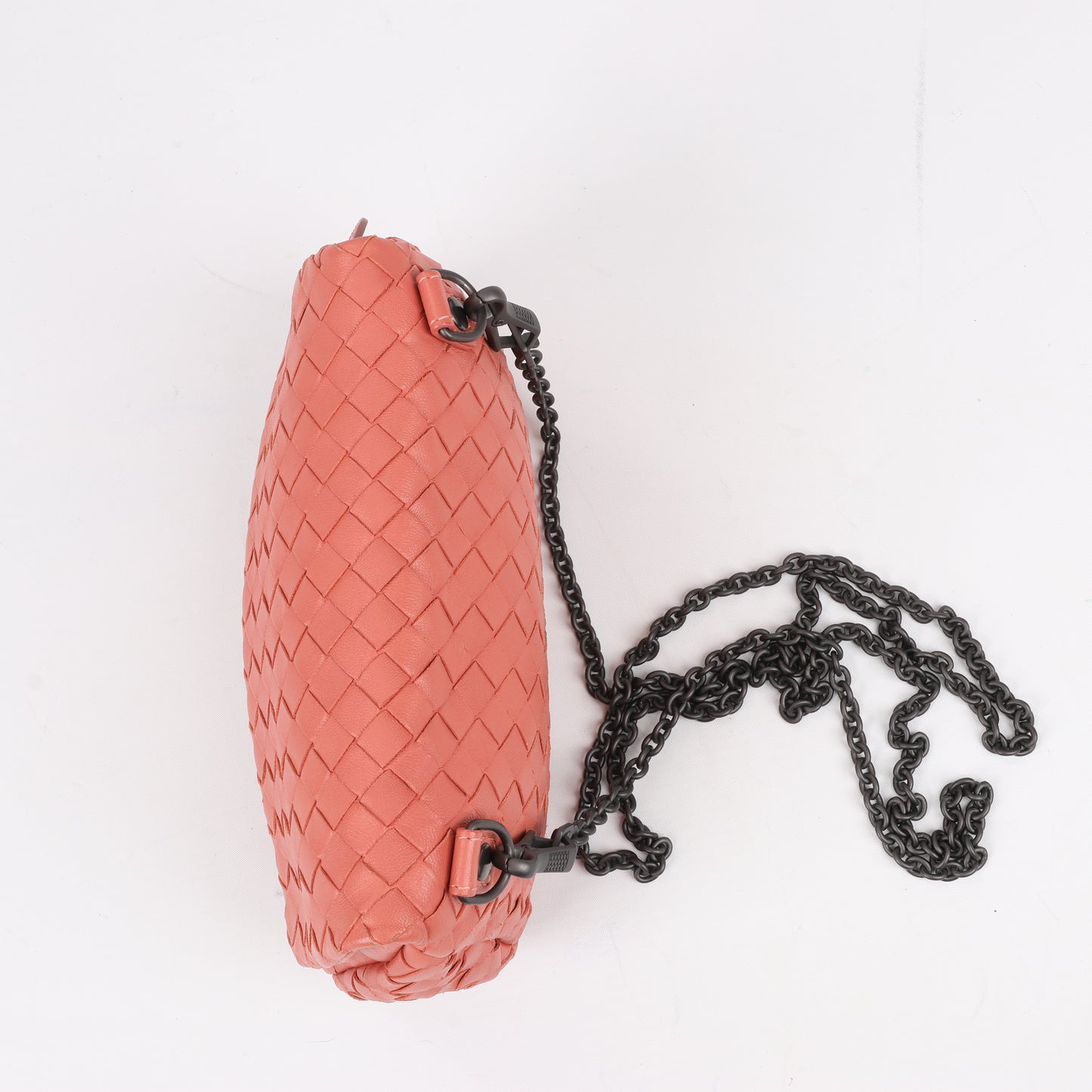 BOTTEGA VENETA Intrecciato Leather Chain Shoulder Bag in Pink