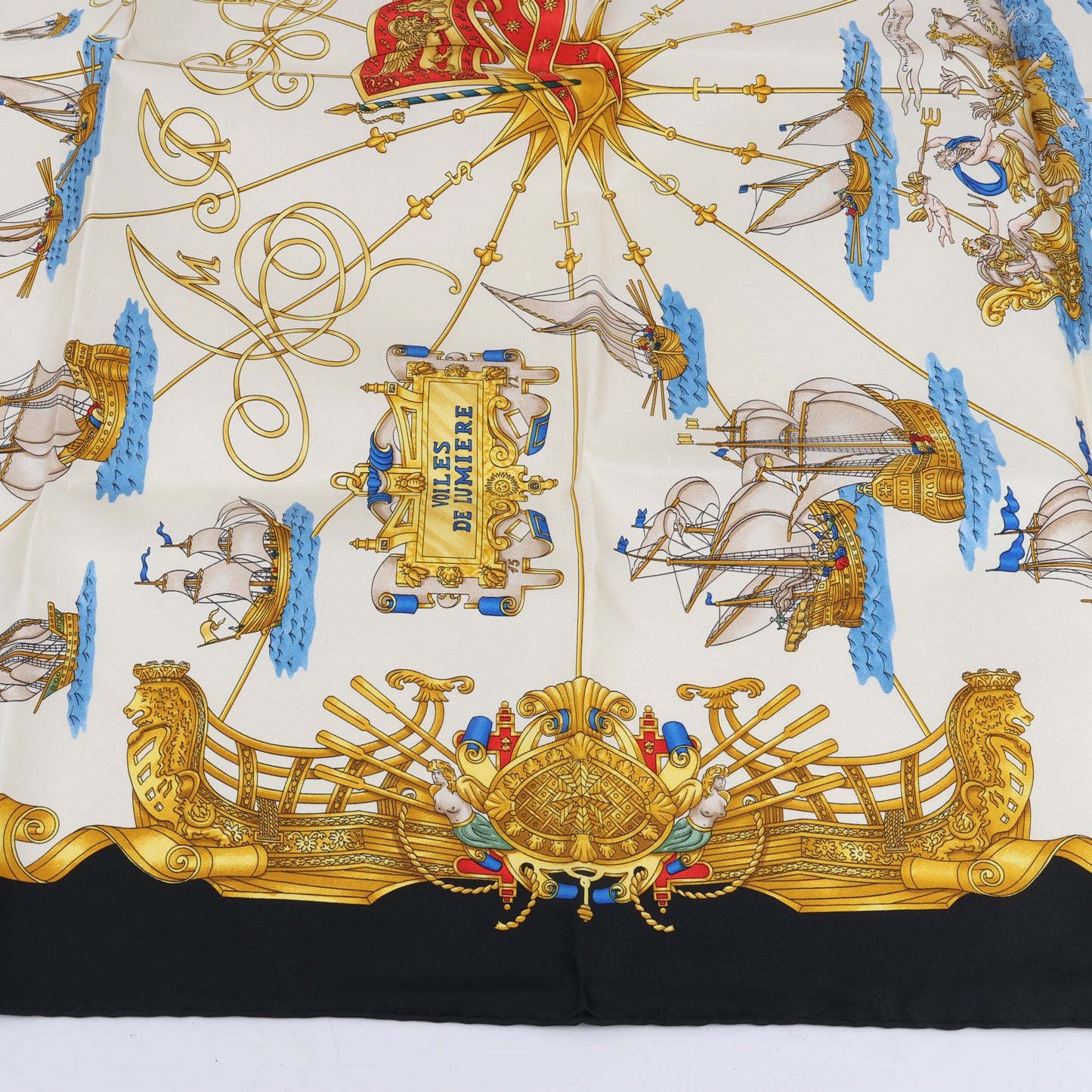 Hermes Carré 90 "VOILES DE LUMIERE" 100% Silk Scarf