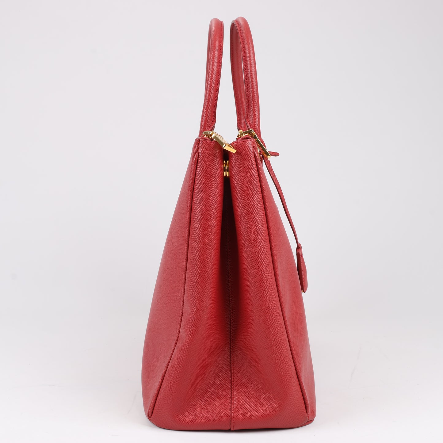 Prada Galleria Saffiano Lux Leather Handag in Red