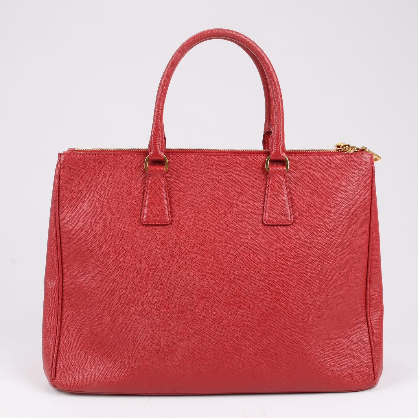 Prada Galleria Saffiano Lux Leather Handag in Red