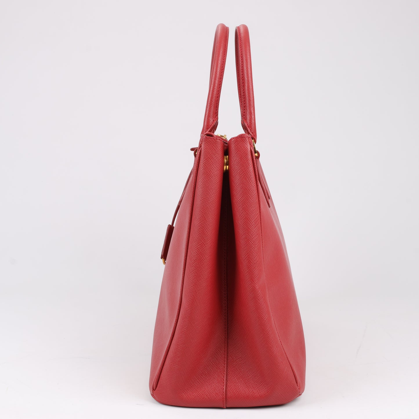 Prada Galleria Saffiano Lux Leather Handag in Red