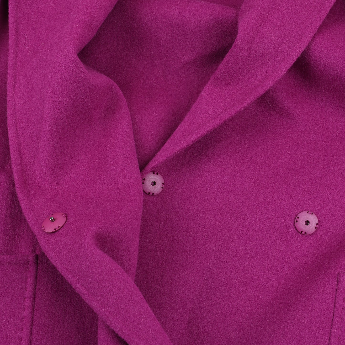 Max Mara Necton Wool Hooded Coat in Fuchsia
