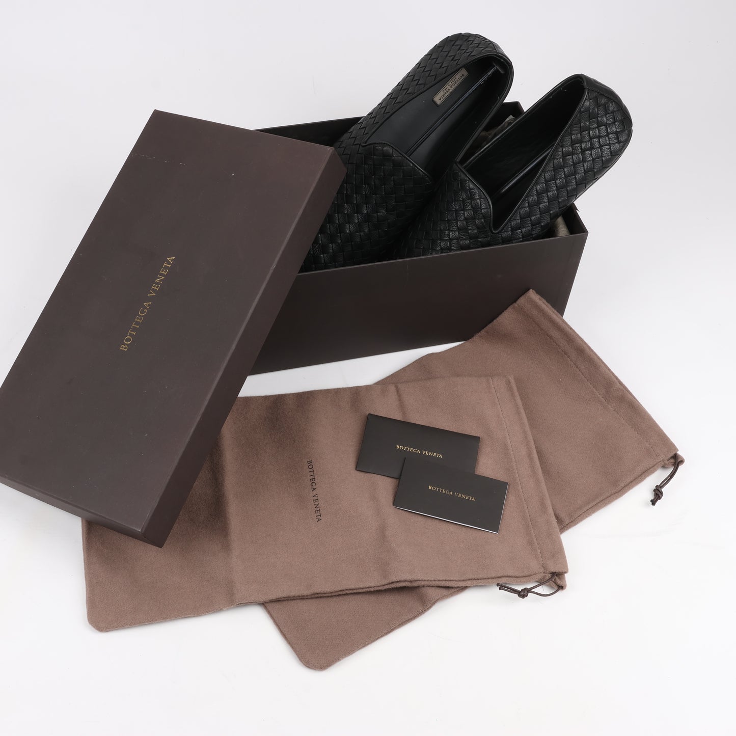 Bottega Veneta Intrecciato Leather Loafer in Black, Size 41 EU