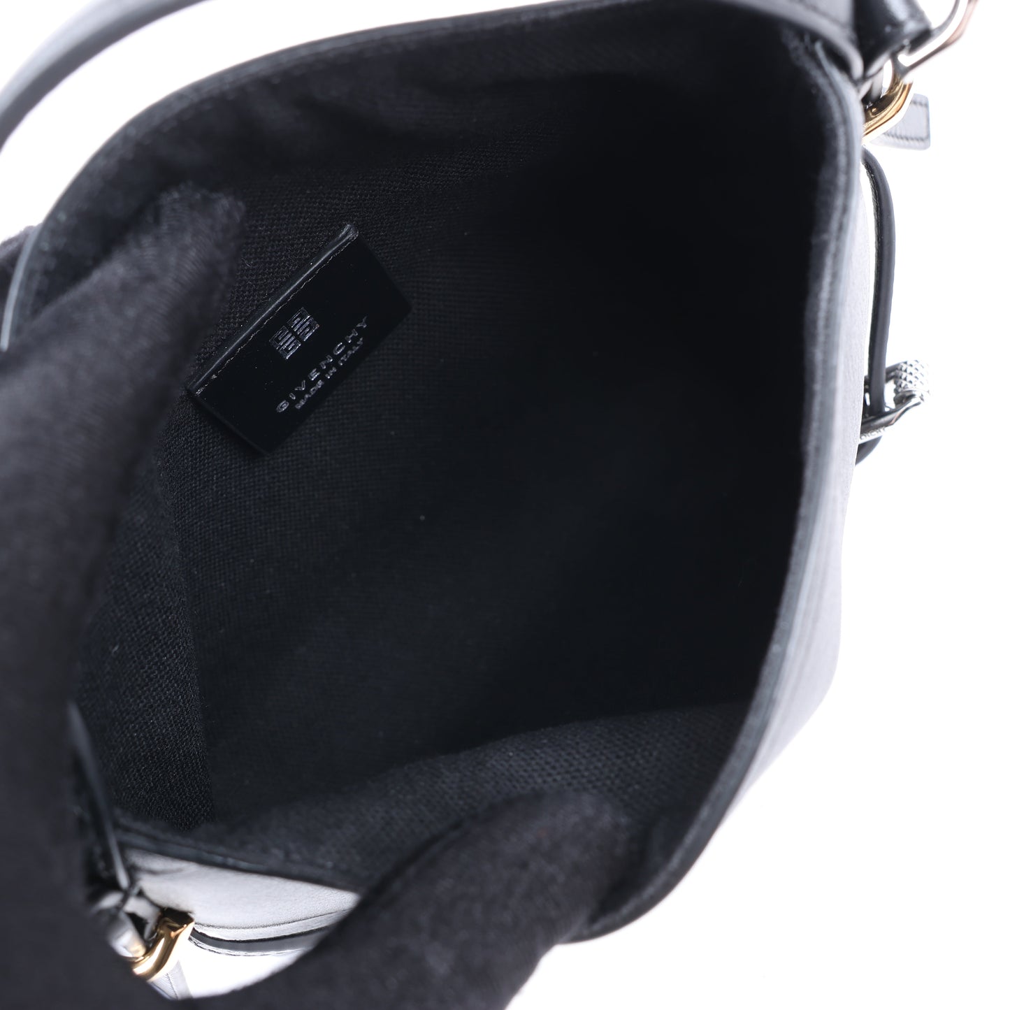 Givenchy „Voyeux“ 2-Wege-Umhängetasche aus schwarzem Leder