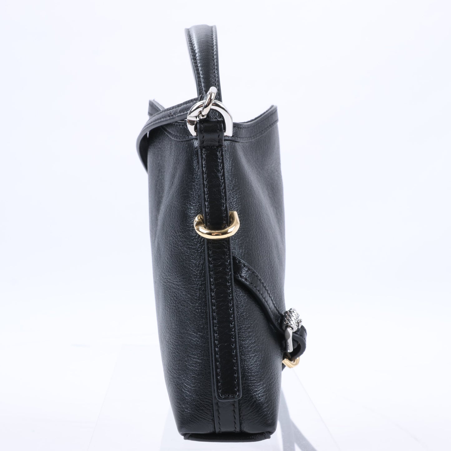 Givenchy „Voyeux“ 2-Wege-Umhängetasche aus schwarzem Leder