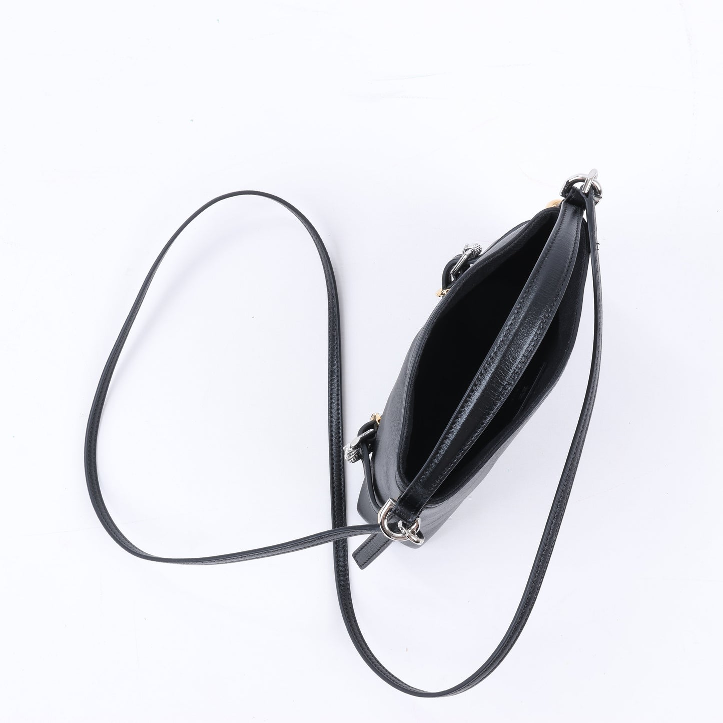 Givenchy „Voyeux“ 2-Wege-Umhängetasche aus schwarzem Leder
