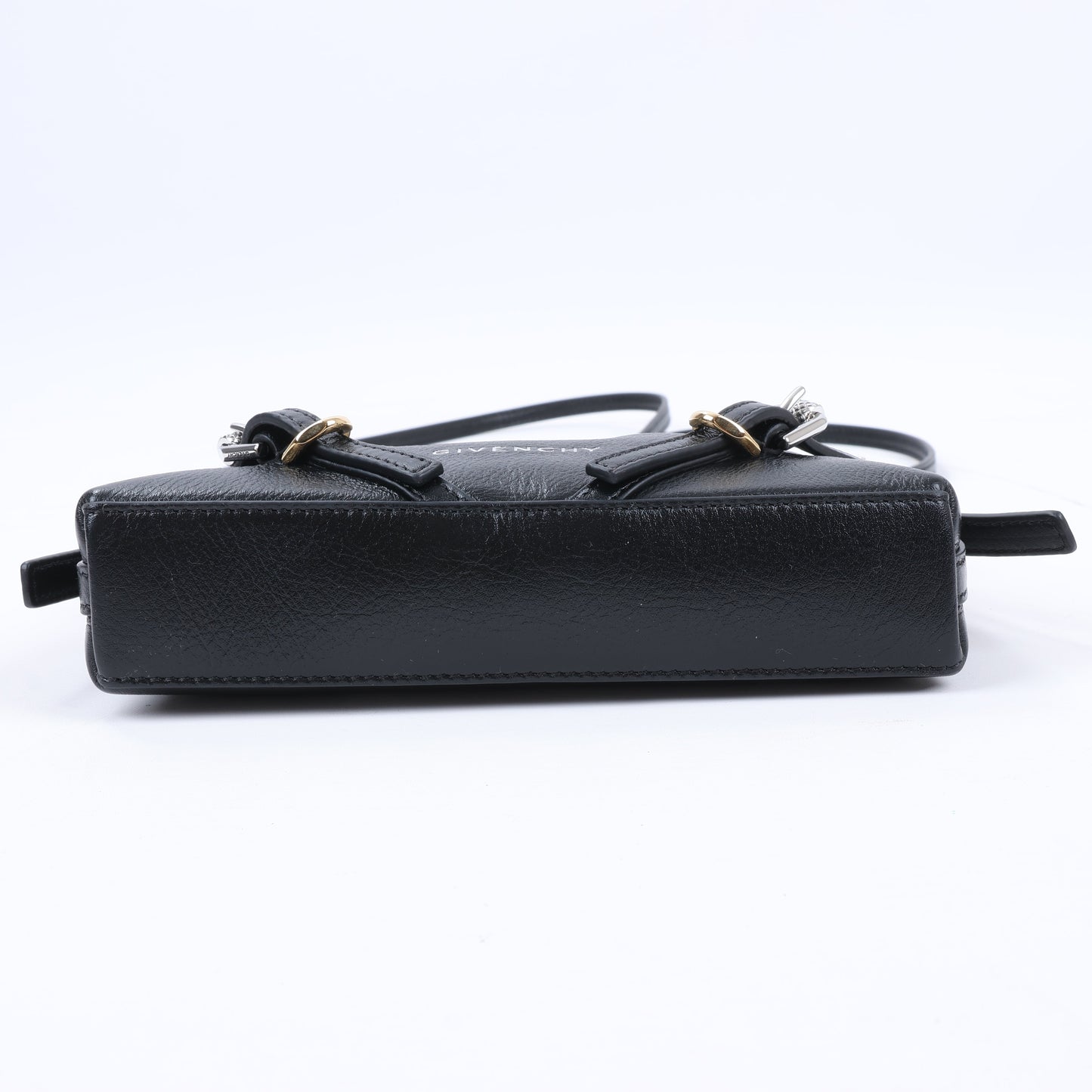 Givenchy „Voyeux“ 2-Wege-Umhängetasche aus schwarzem Leder