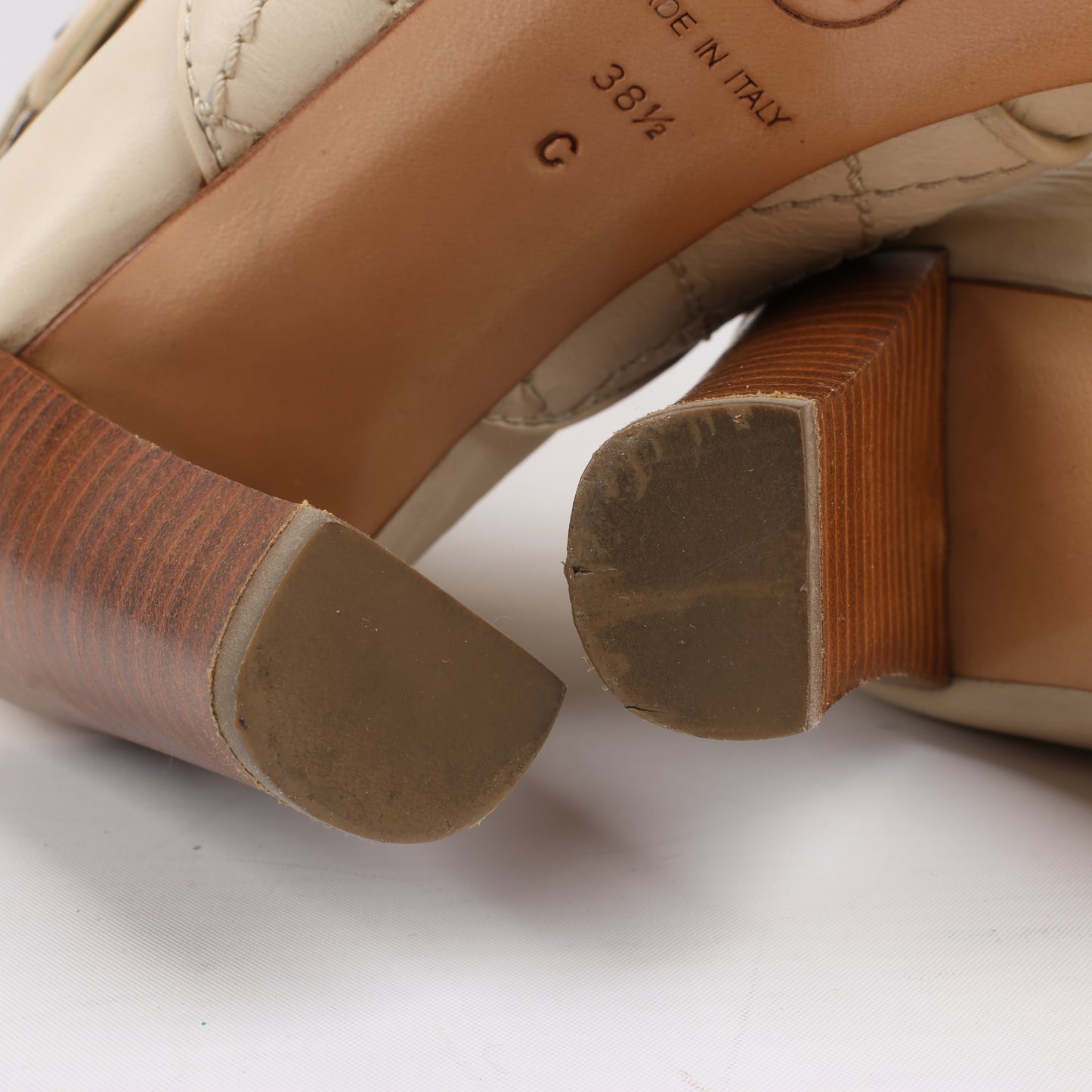 Chanel Coco Mark Matelasse 06A Leather Long Boots in Ivory G25325, Size 38.5 EU