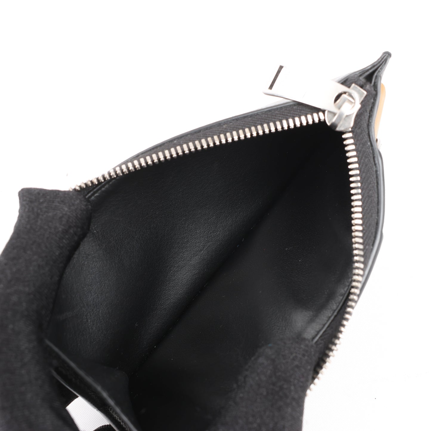 Bottega Veneta Fragment-Etui aus Leder in Schwarz × Braun