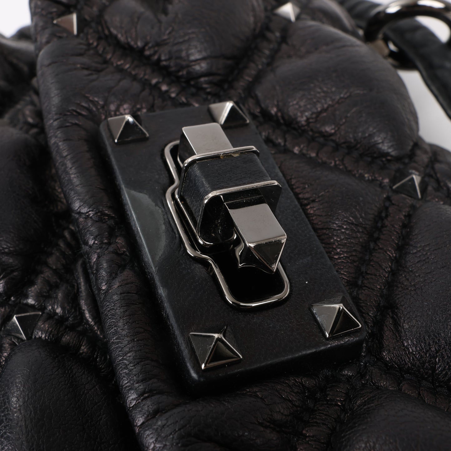 Valentino Garavani Nappa Small Spikeme Shoulder Bag in Black