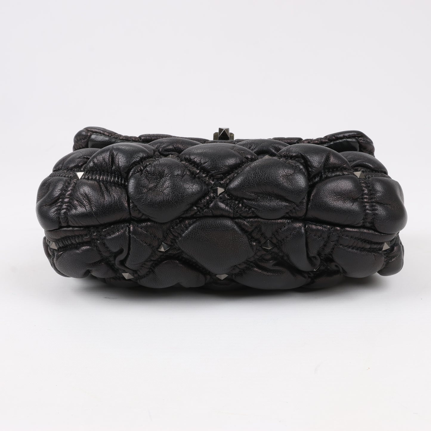 Valentino Garavani Nappa Small Spikeme Shoulder Bag in Black