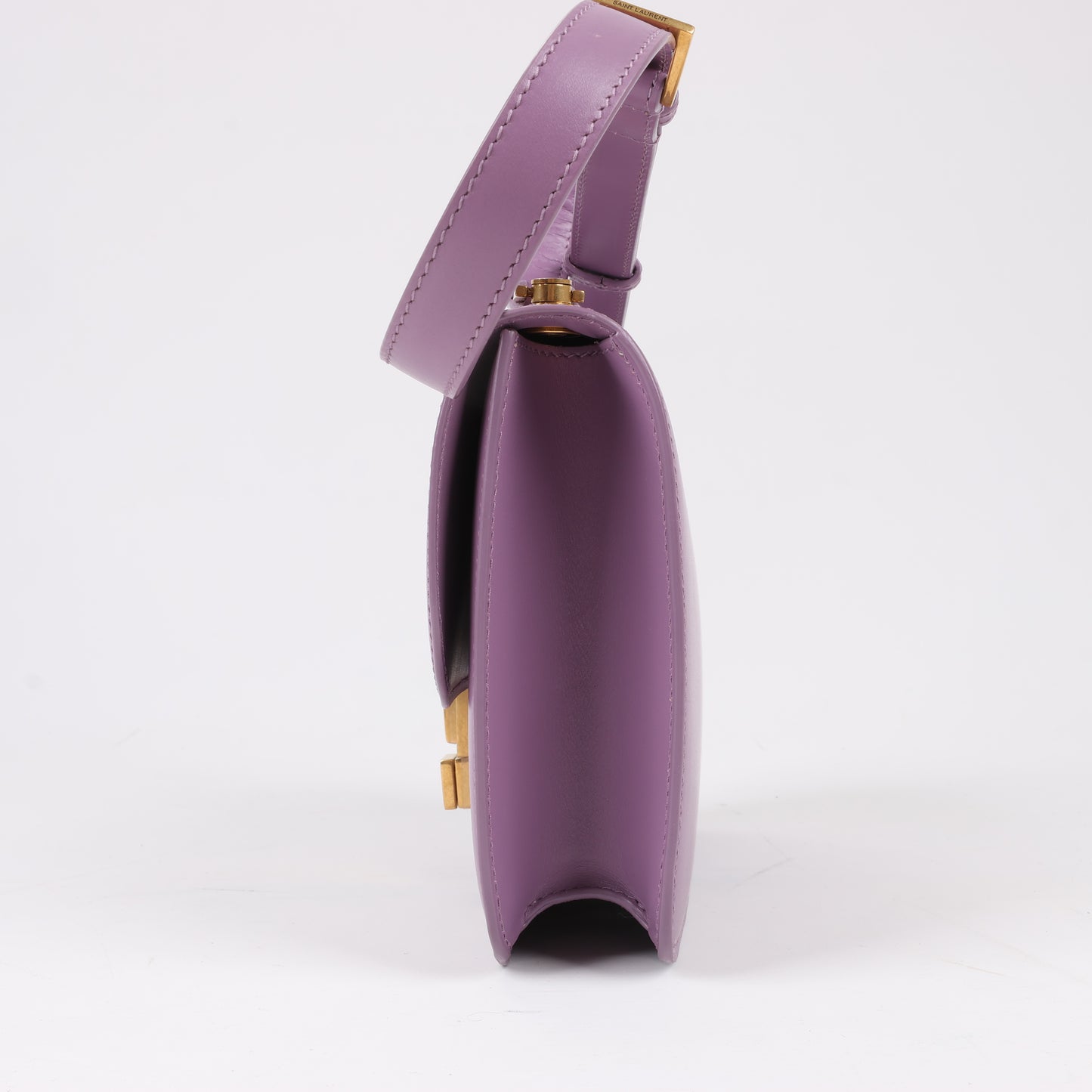Saint Laurent Paris Carre Schultertasche aus Leder in Lila