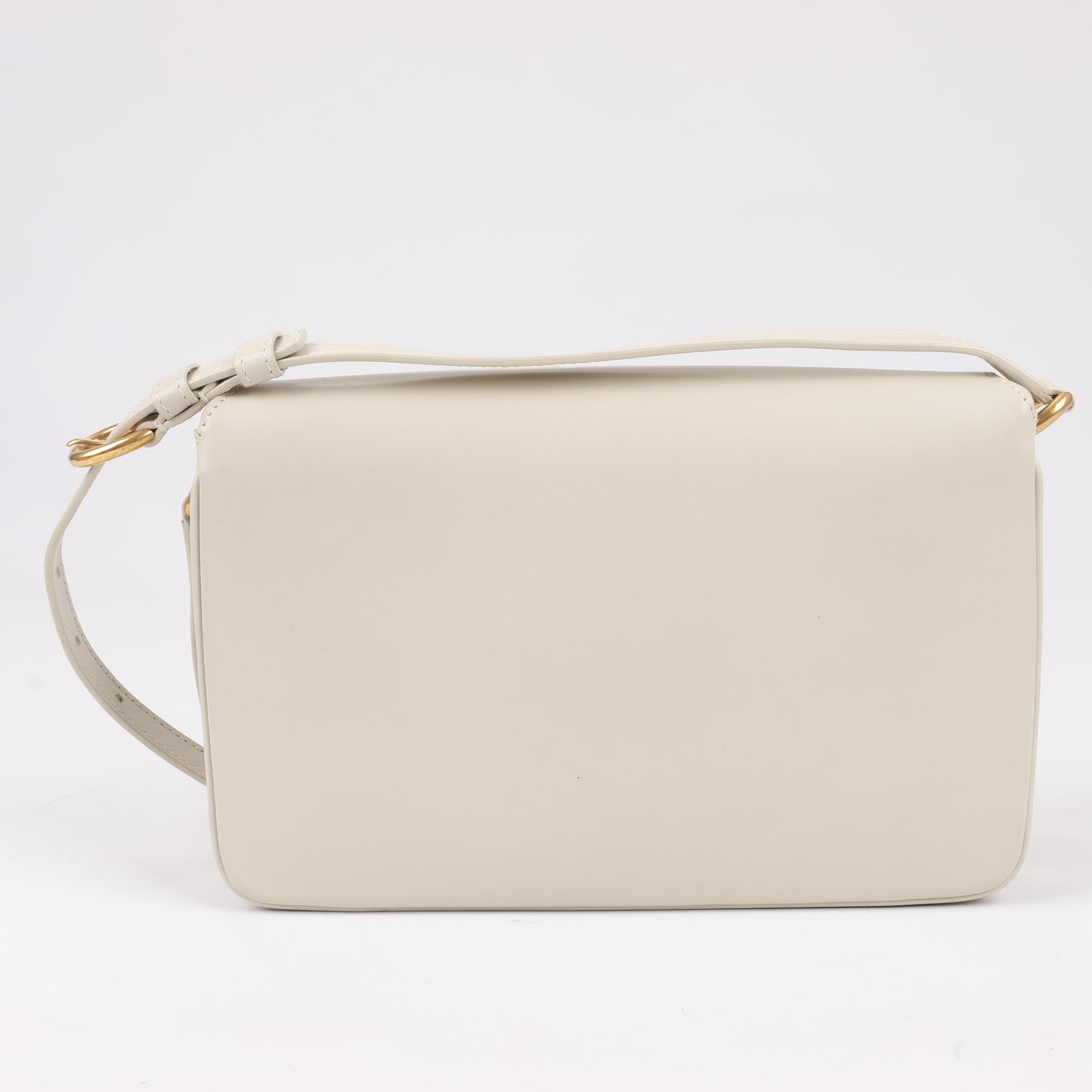 Saint Laurent Paris Le Maillon Leather Shoulder bag in Beige 649795