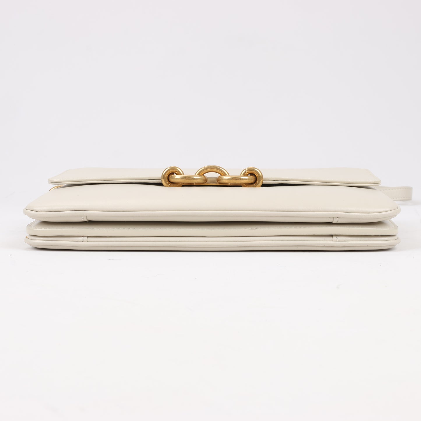 Saint Laurent Paris Le Maillon Leather Shoulder bag in Beige 649795