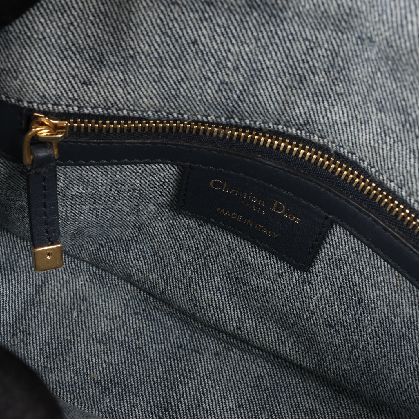 Christian Dior Caro Denim Chain Shoulder Bag in Blue