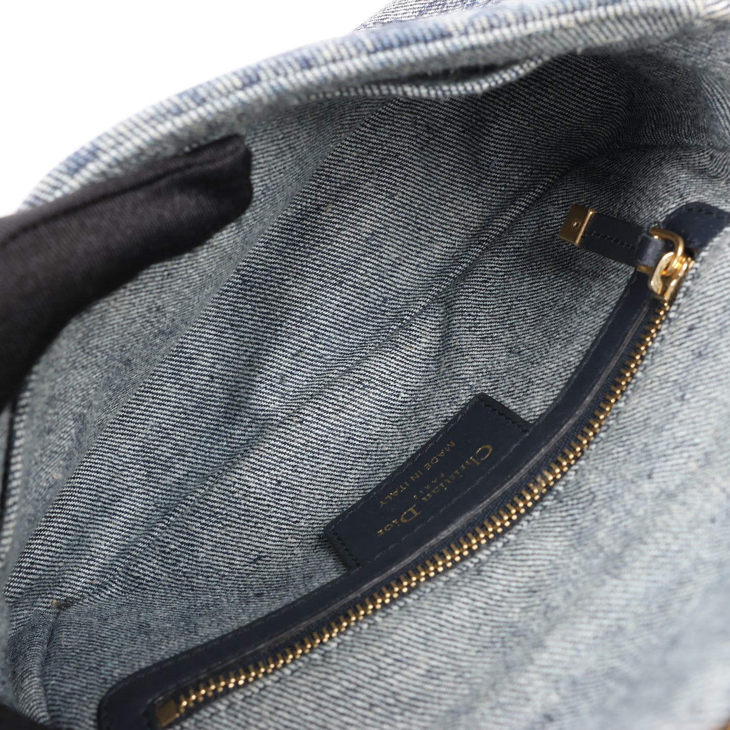 Christian Dior Caro Denim Chain Shoulder Bag in Blue