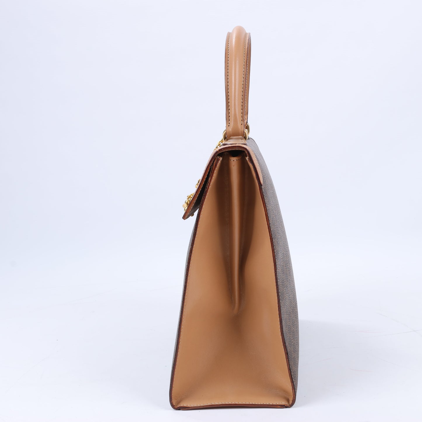 CELINE Macadam Handtasche aus PVC und Leder in Braun