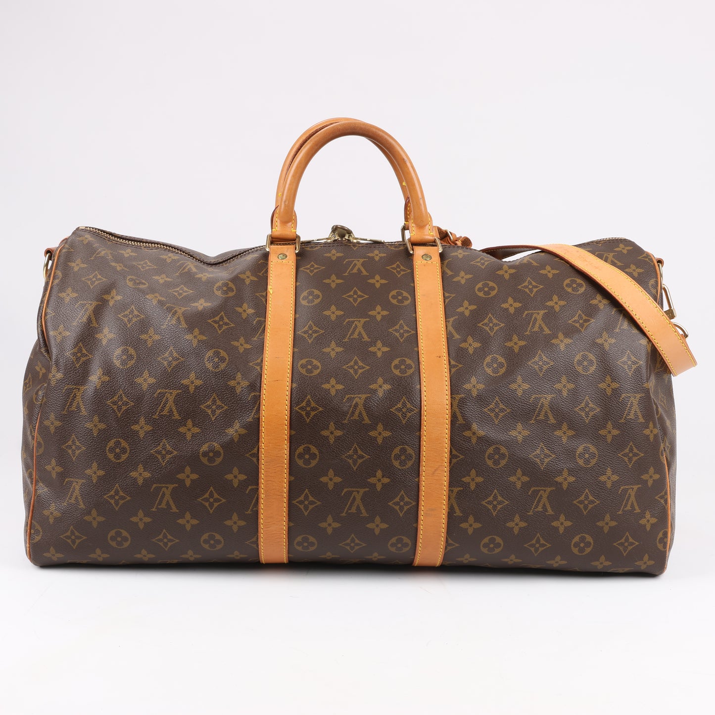 Louis Vuitton Monogram Canvas Keepall Bandoulière 55 Travel Bag M41414