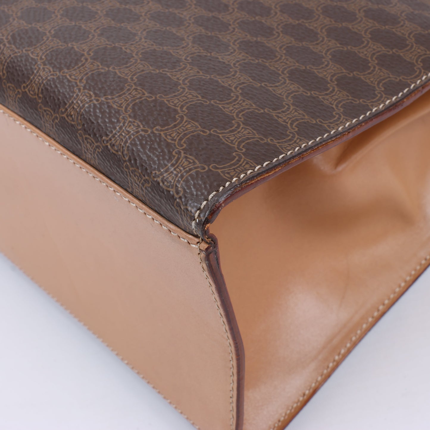 CELINE Macadam Handtasche aus PVC und Leder in Braun
