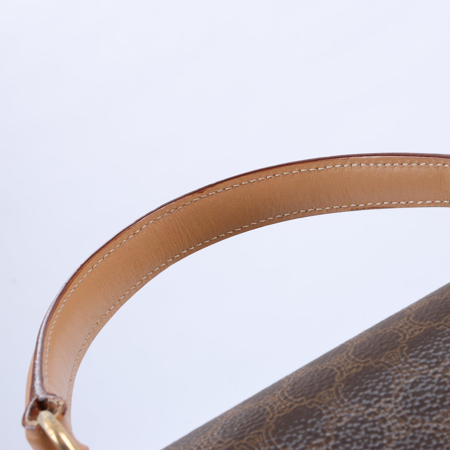 CELINE Macadam Handtasche aus PVC und Leder in Braun