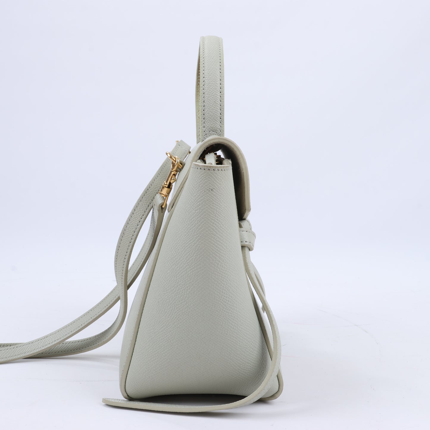 CELINE Gürteltasche aus genarbtem Kalbsleder Nano 2Way Handtasche in Mint