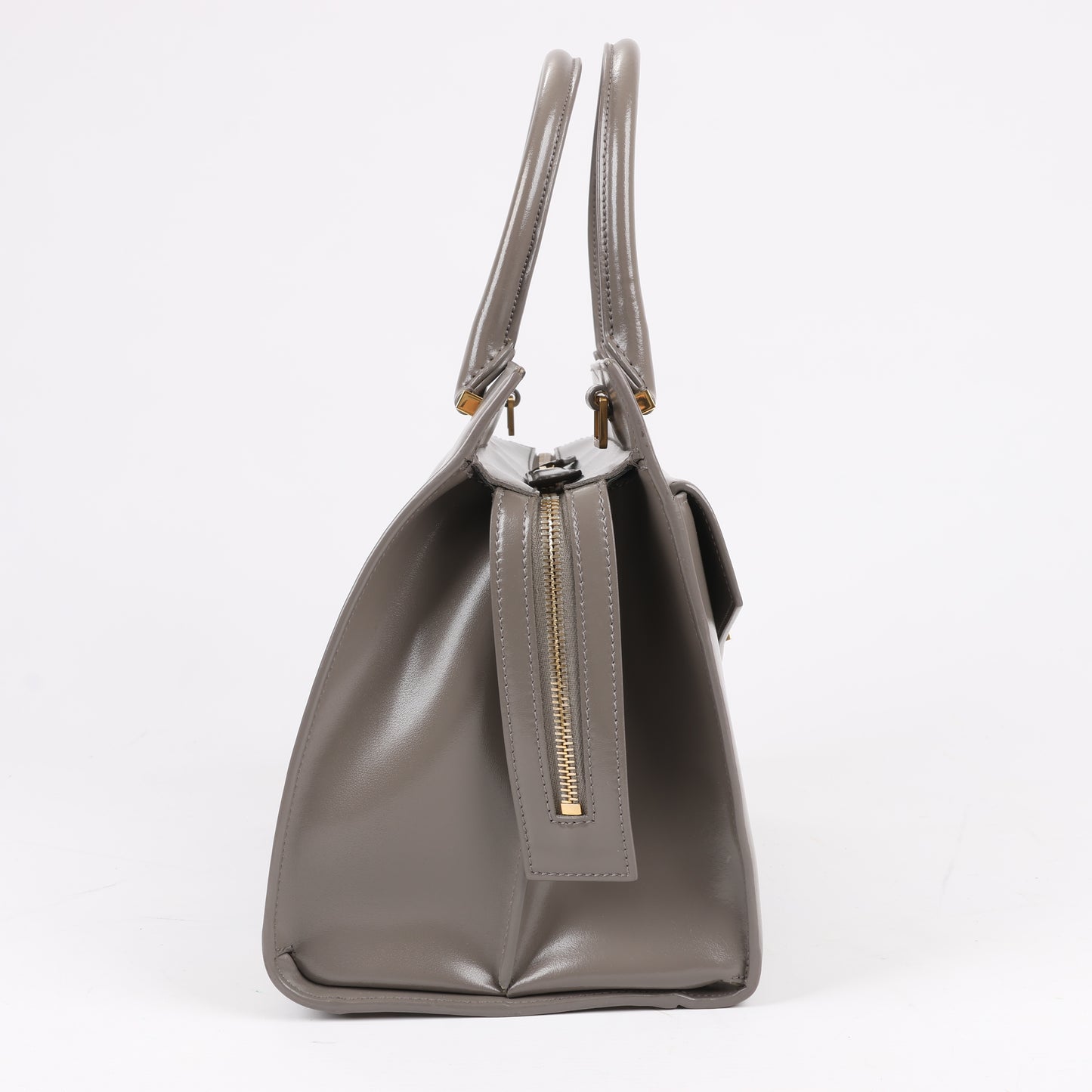 Saint Laurent Paris Uptown Lederhandtasche in Grau 557653