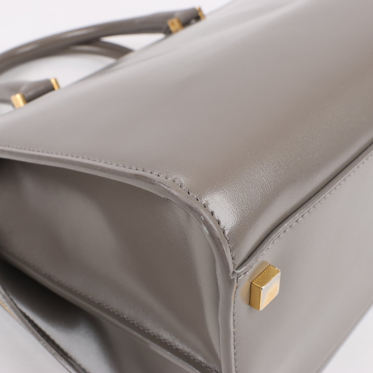 Saint Laurent Paris Uptown Lederhandtasche in Grau 557653