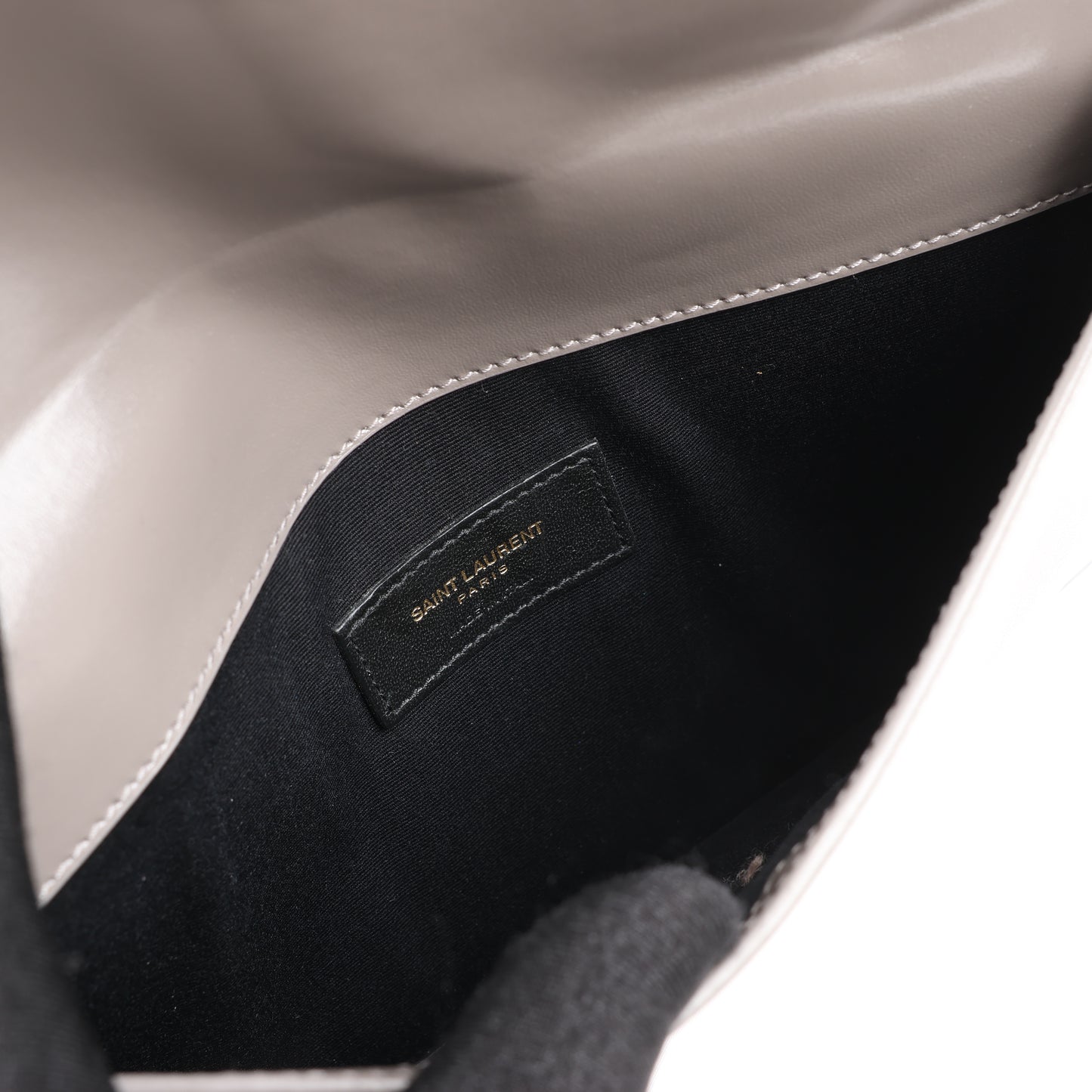 Saint Laurent Paris Uptown Lederhandtasche in Grau 557653