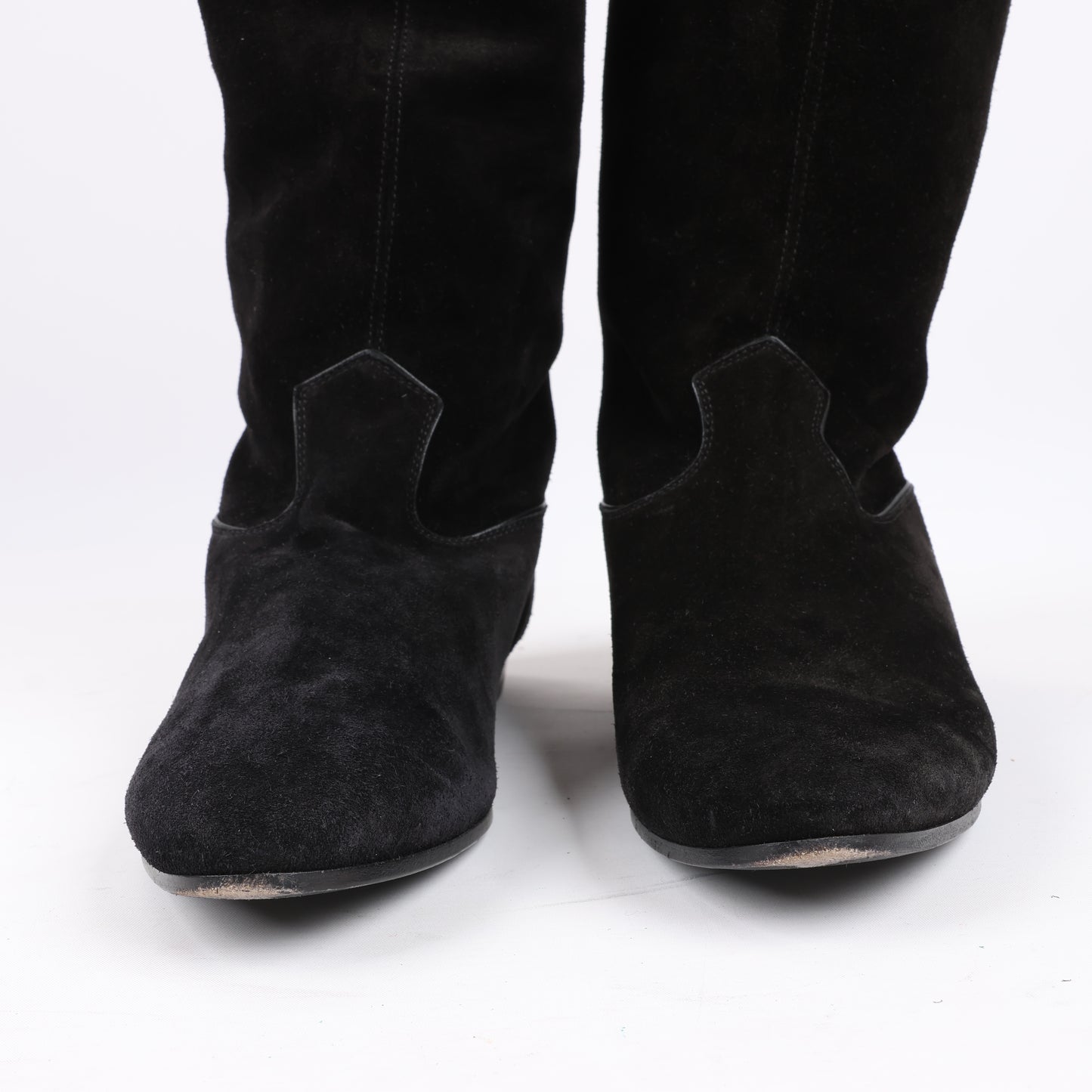 Celine Chat Botté Overknee-Stiefel aus Wildleder-Kalbsleder in Größe 38 RM0220
