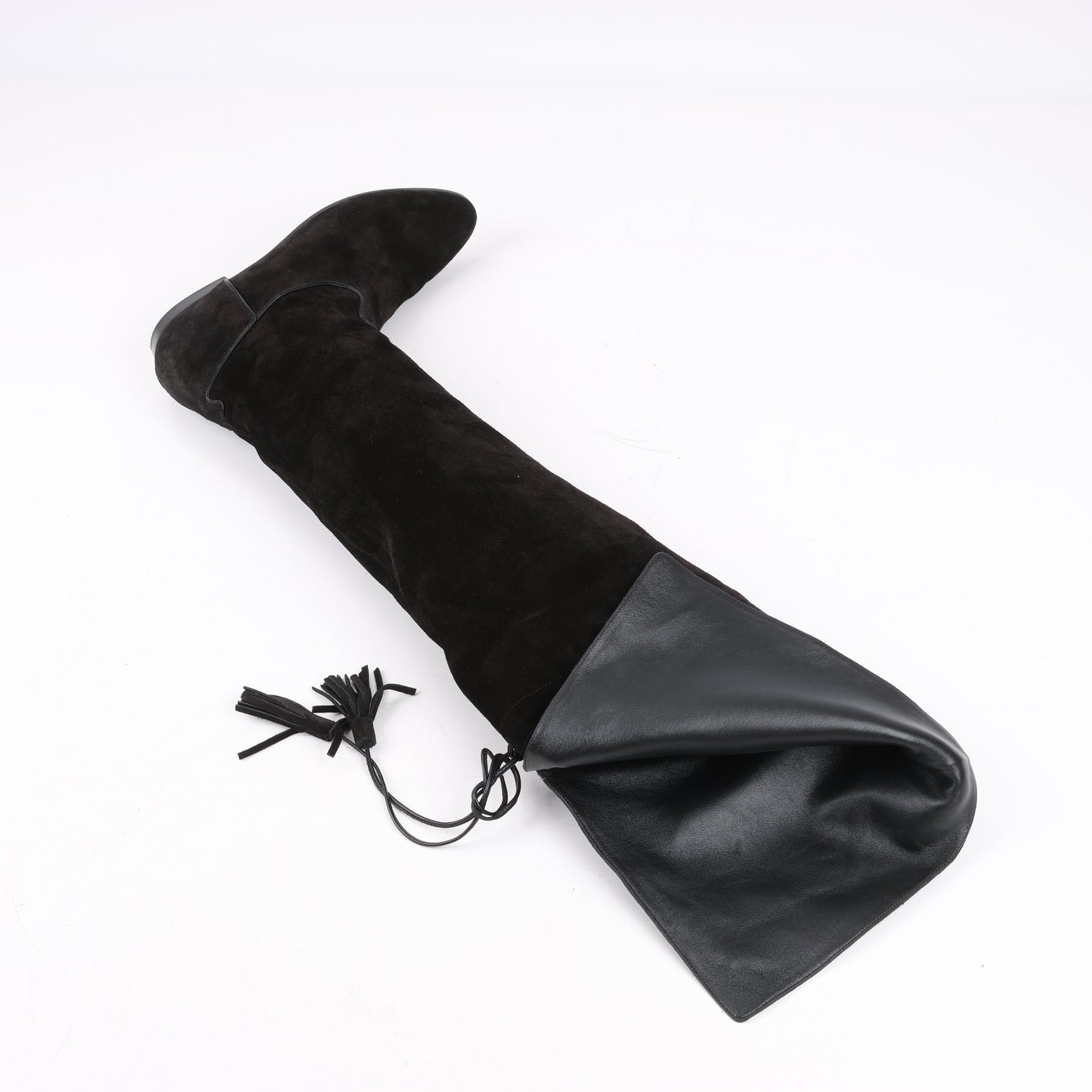 Celine Chat Botté Overknee-Stiefel aus Wildleder-Kalbsleder in Größe 38 RM0220