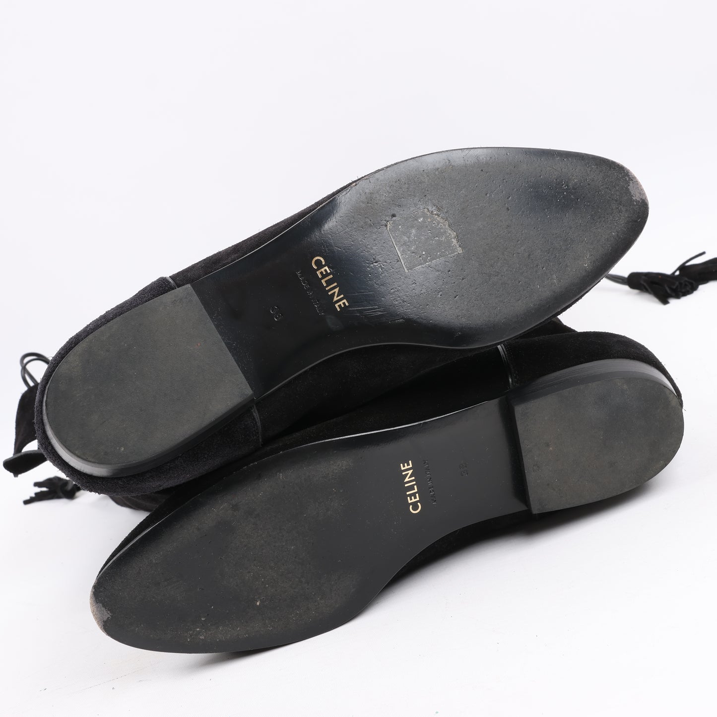 Celine Chat Botté Overknee-Stiefel aus Wildleder-Kalbsleder in Größe 38 RM0220