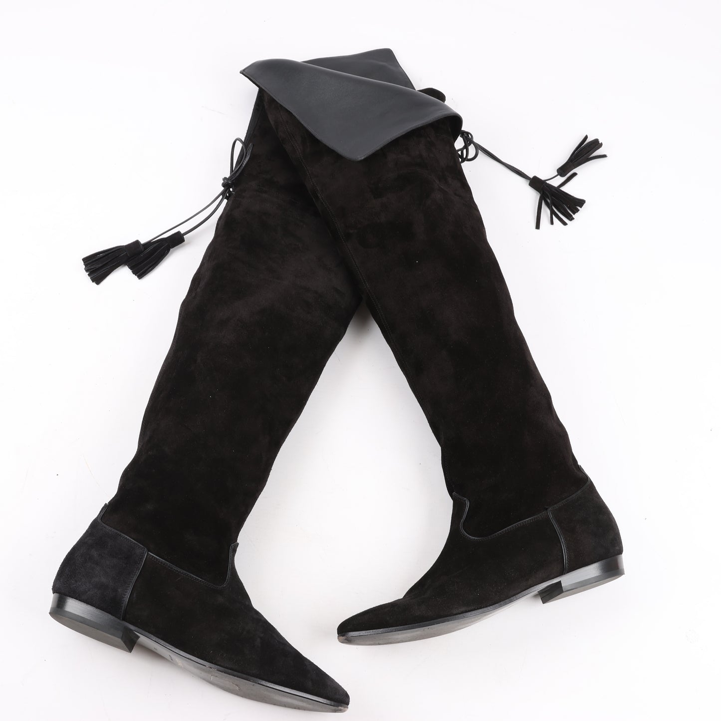 Celine Chat Botté Overknee-Stiefel aus Wildleder-Kalbsleder in Größe 38 RM0220