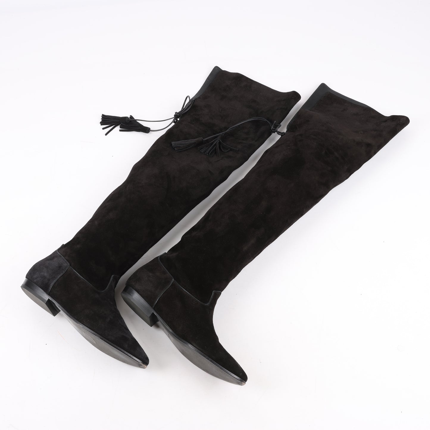 Celine Chat Botté Overknee-Stiefel aus Wildleder-Kalbsleder in Größe 38 RM0220