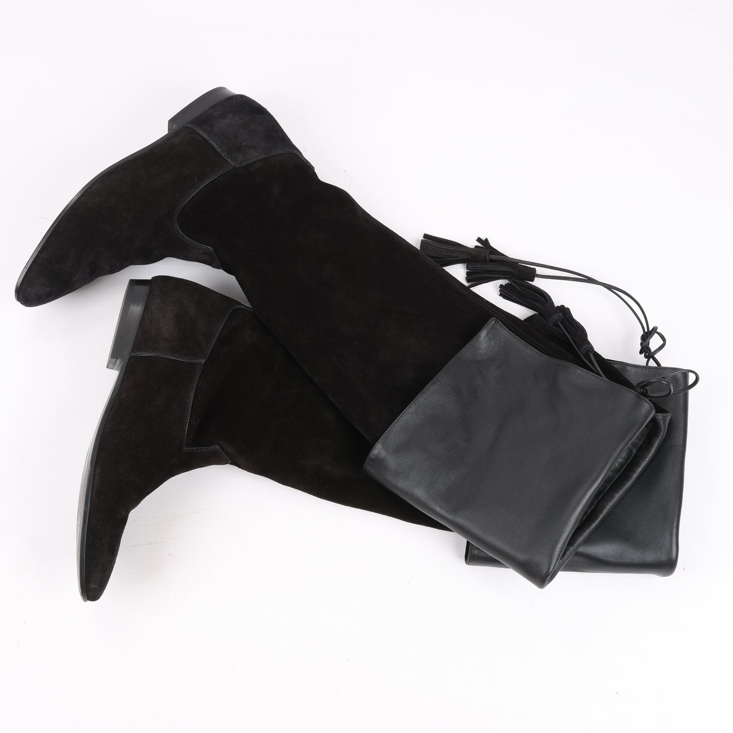 Celine Chat Botté Overknee-Stiefel aus Wildleder-Kalbsleder in Größe 38 RM0220