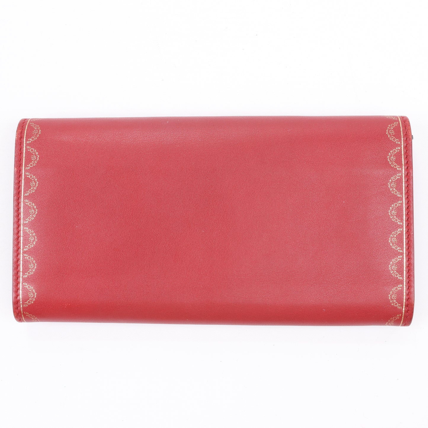 Cartier Garland Doo Cartier Lange Lederbrieftasche in Burgunderrot