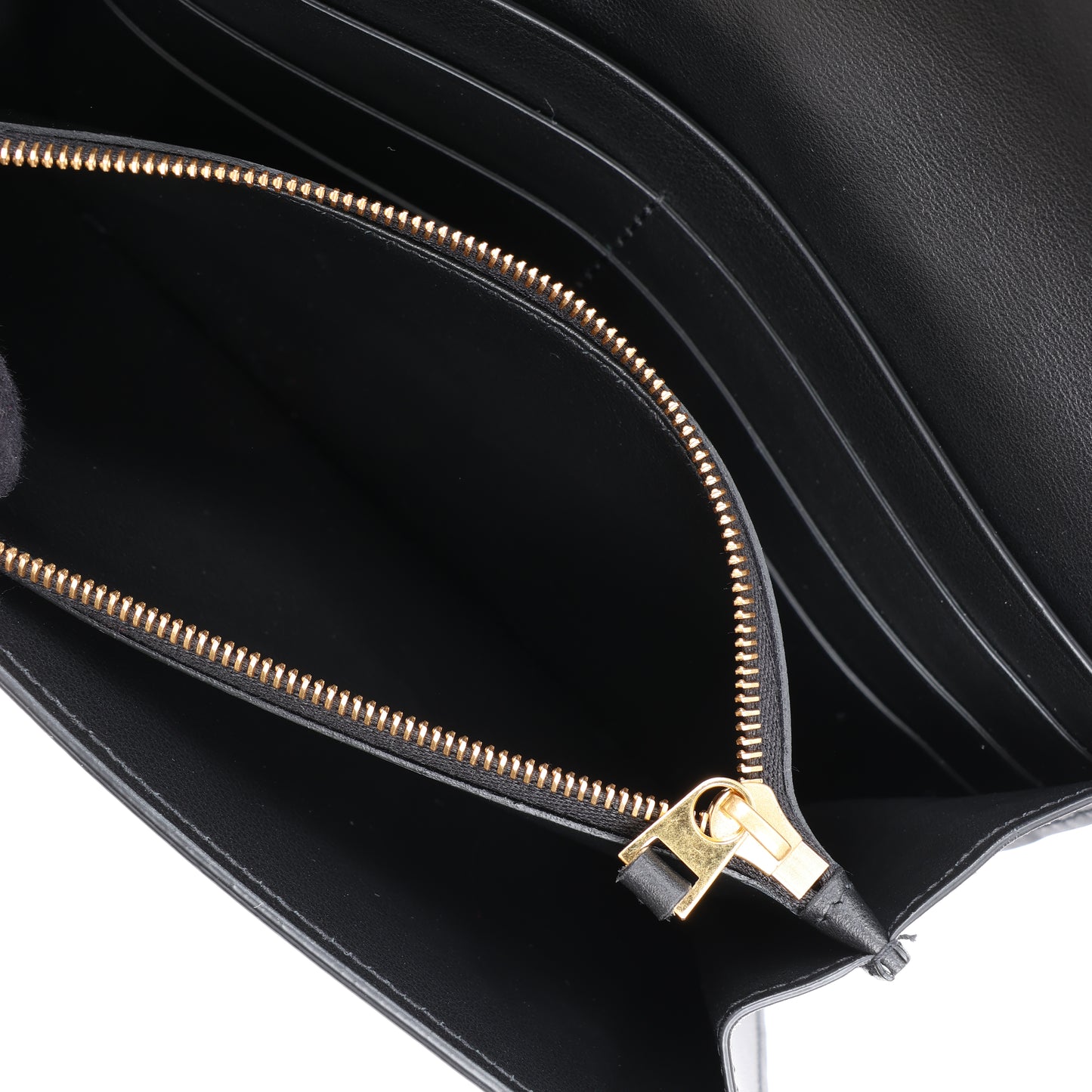 Bottega Veneta – Schwarzes Kontinentalportemonnaie aus glattem Leder