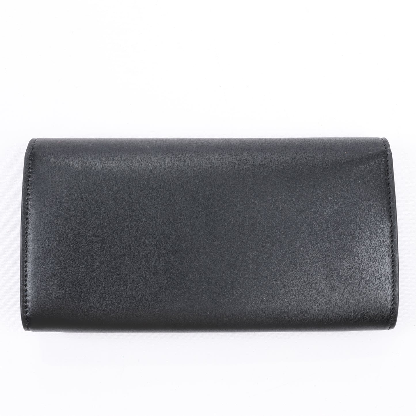 Bottega Veneta – Schwarzes Kontinentalportemonnaie aus glattem Leder