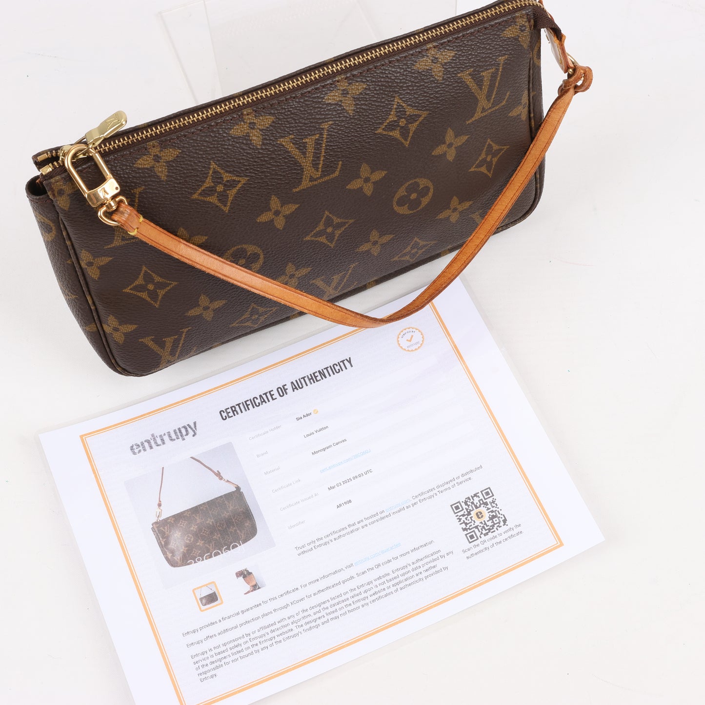 Louis Vuitton Monogram Canvas Pochette Accessoires Handbag M51980