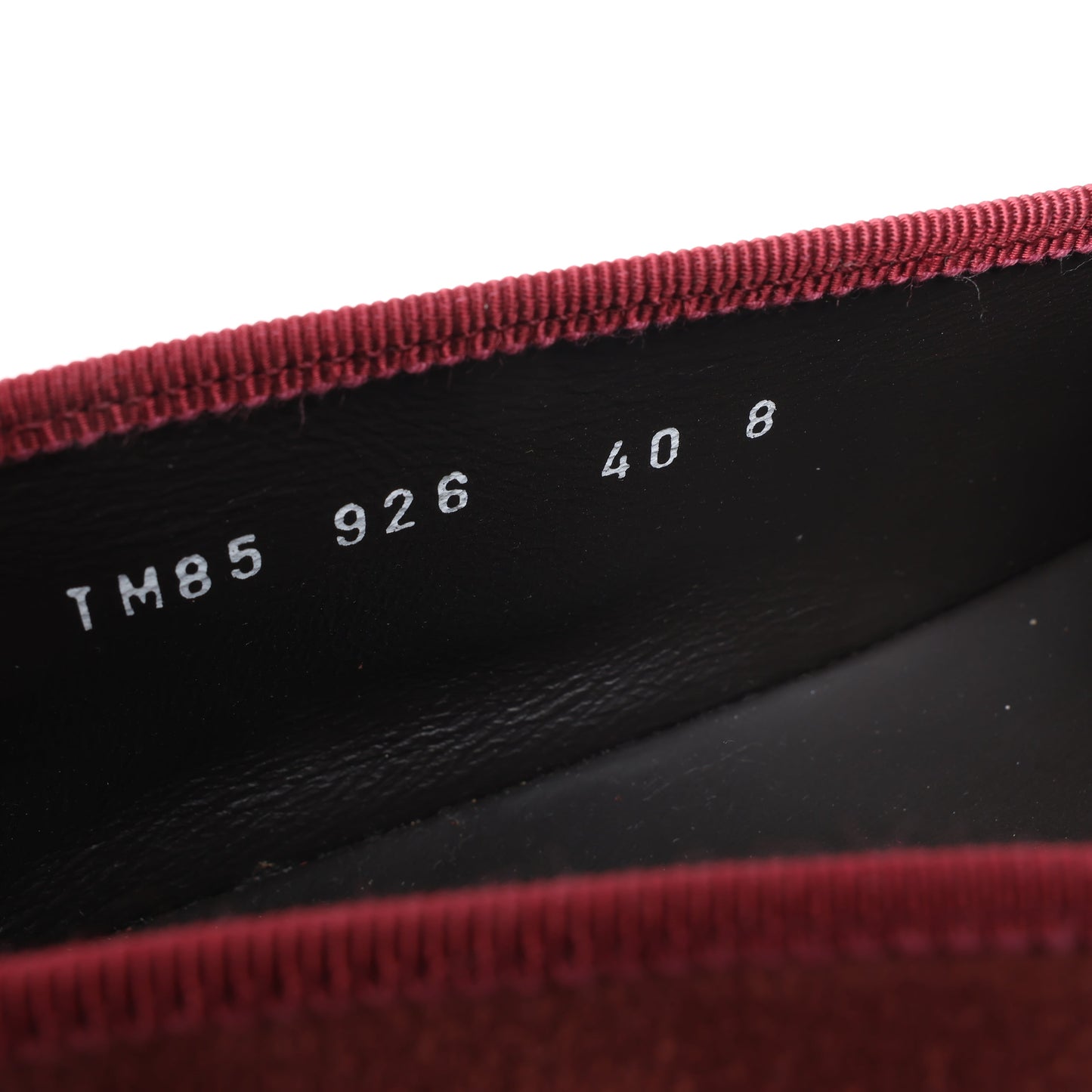 CORNELIANI Samt-Loafer in Burgund, Größe 40 EU