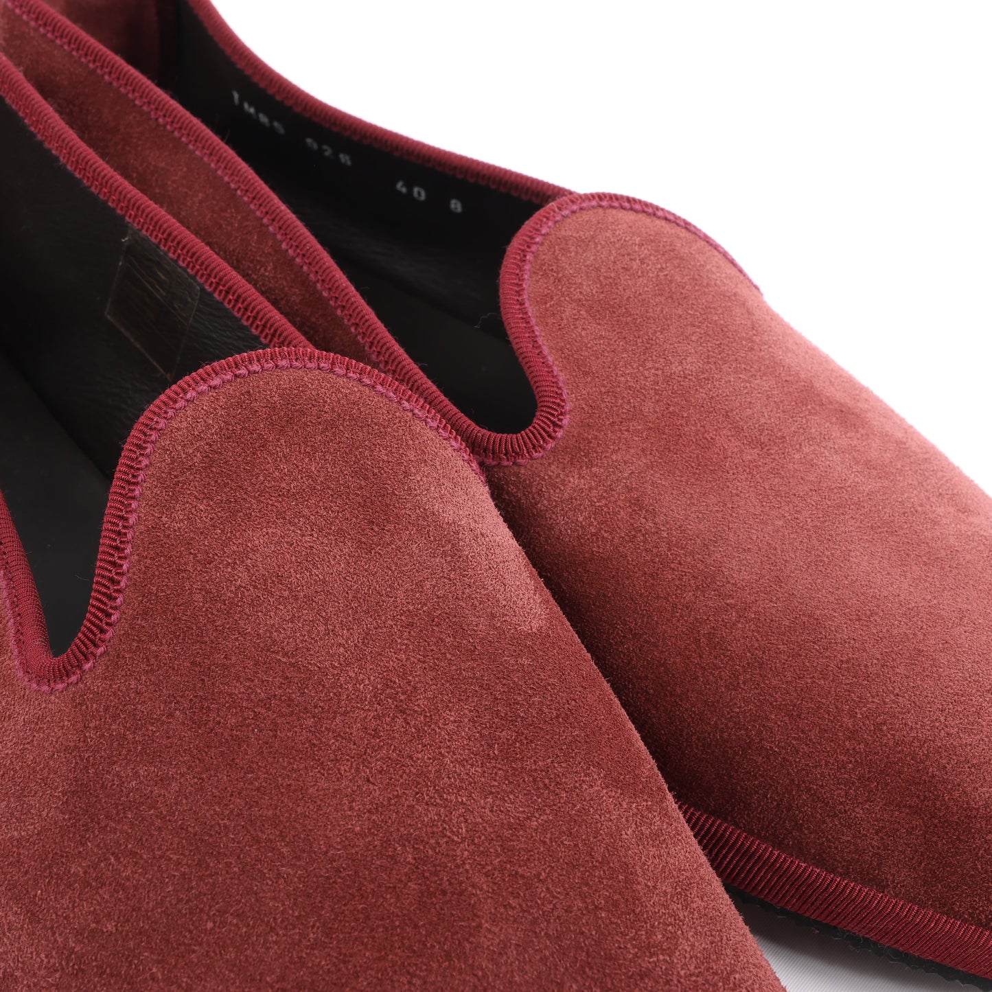 CORNELIANI Samt-Loafer in Burgund, Größe 40 EU